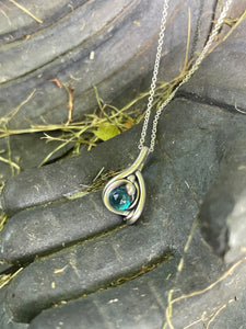 Micro Teal crystal wire wrap