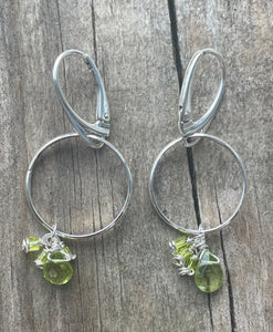 Peridot hoop earrings