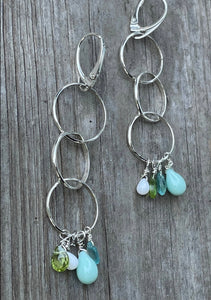 Triple circle beachy earrings