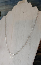 Load image into Gallery viewer, Paperclip chain necklace with geometric charm
