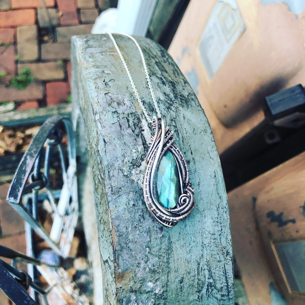 Faceted Labradorite Pendant