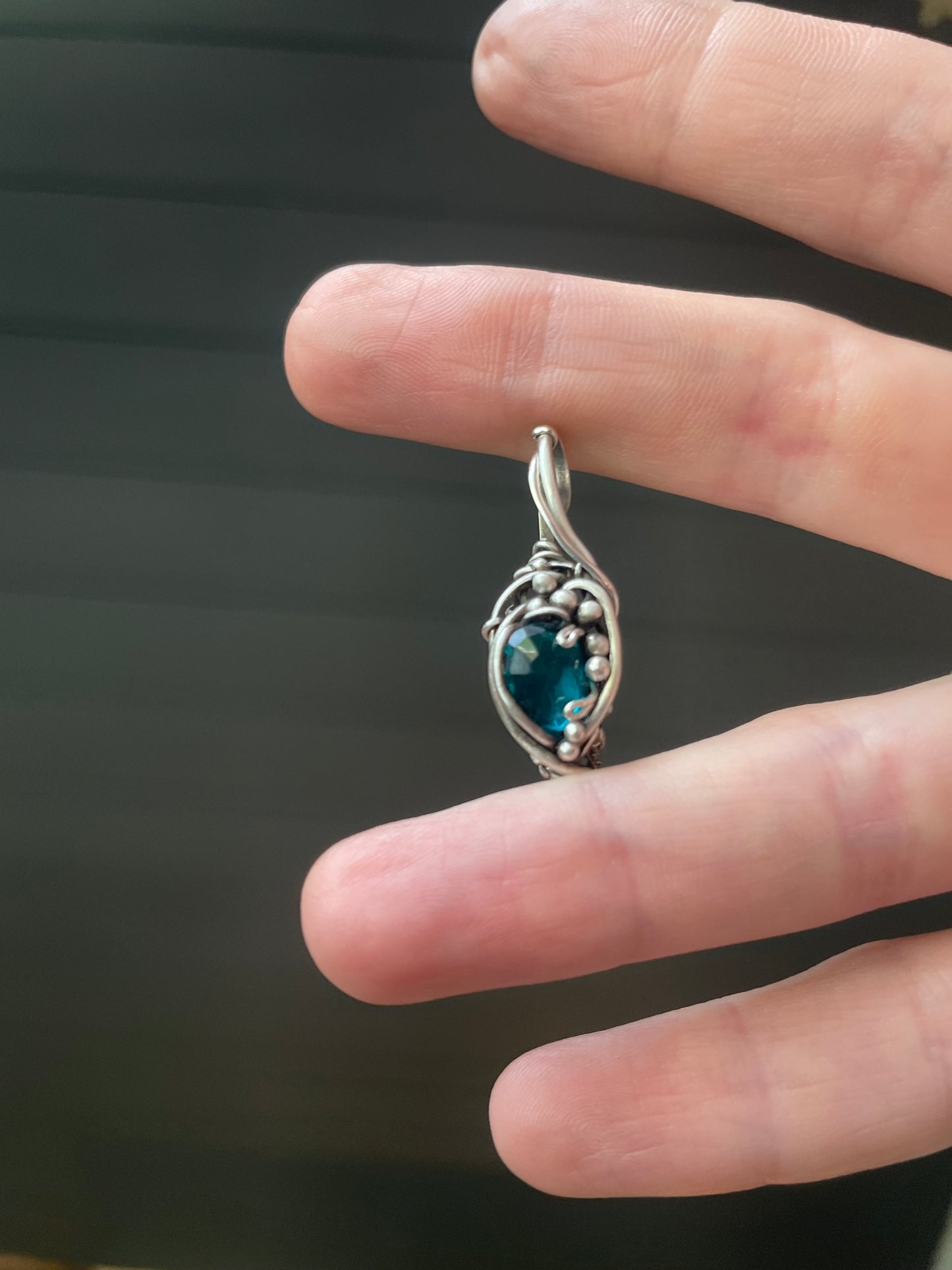 Teal wire wrap