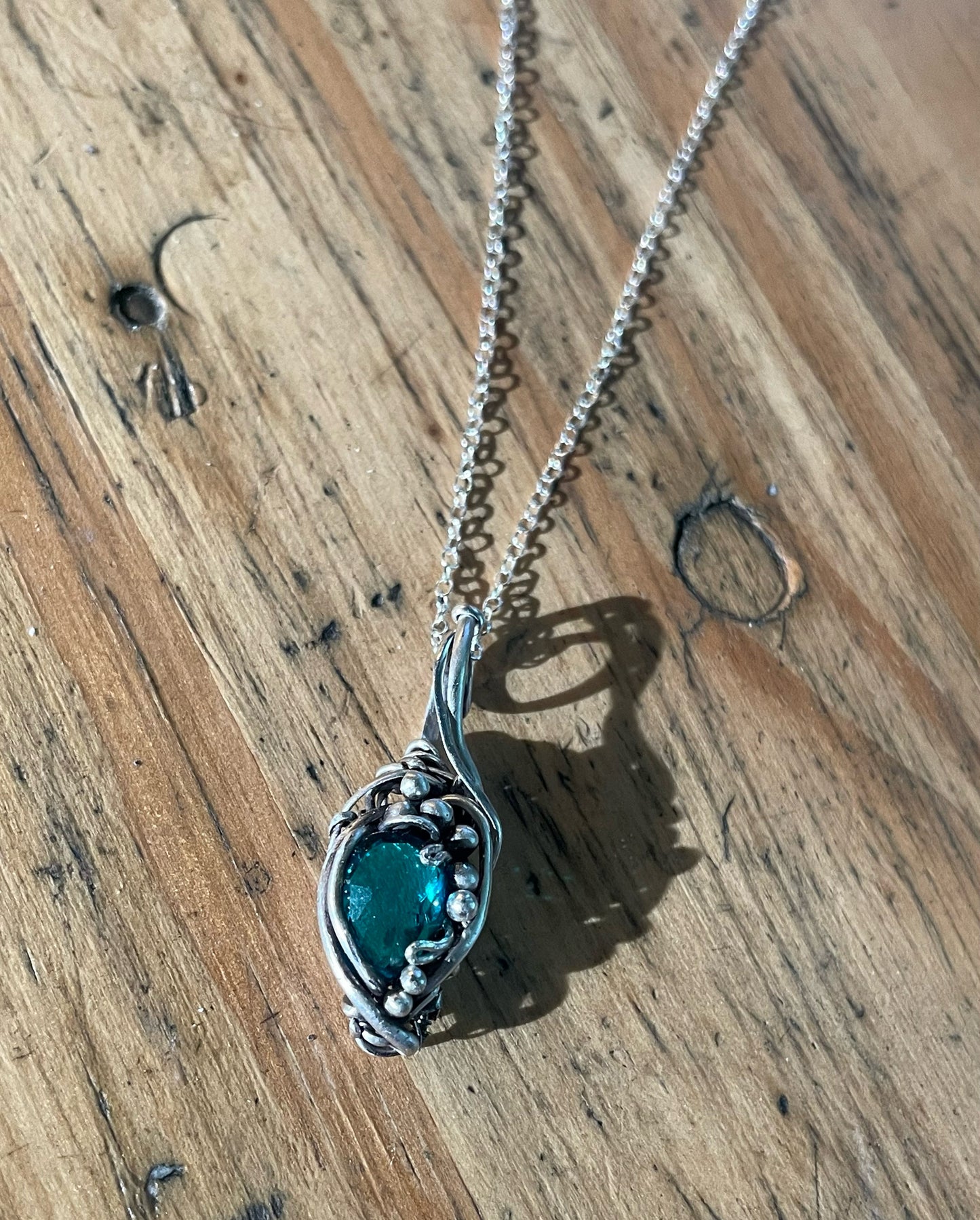 Teal wire wrap