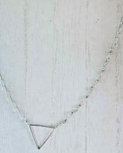 Load image into Gallery viewer, Paperclip chain necklace with geometric charm
