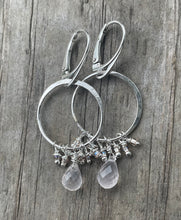 Load image into Gallery viewer, Rose Quartz Sterling Silver earrings
