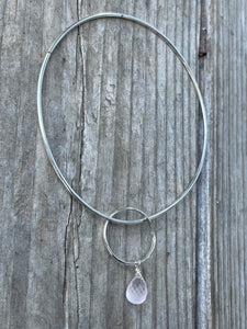 Rose quartz arm charm