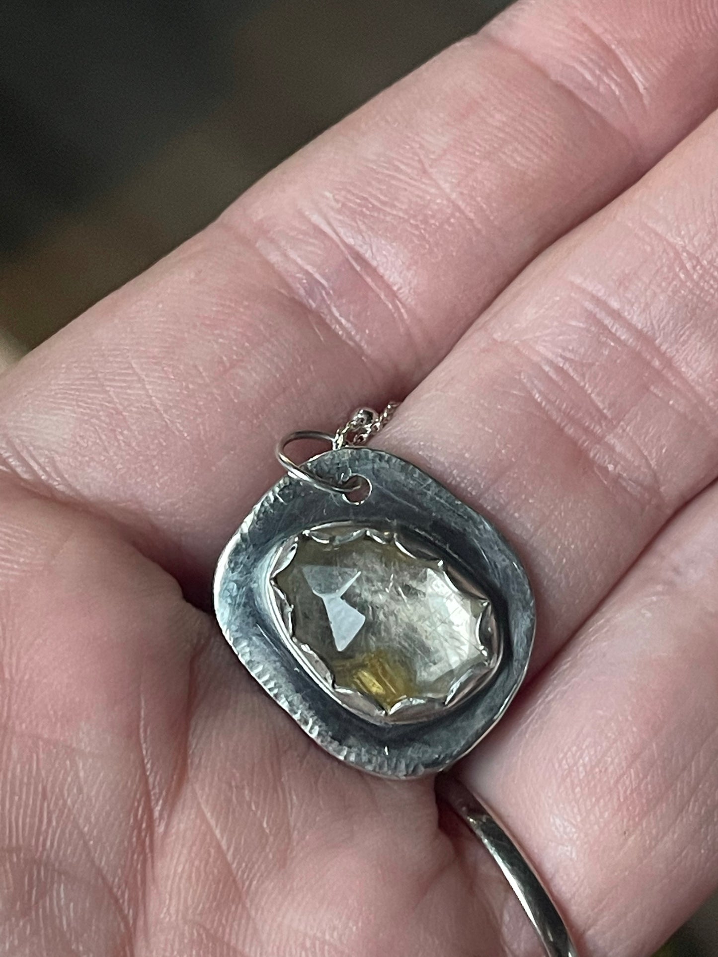 Golden Rutilated Quartz Pendant