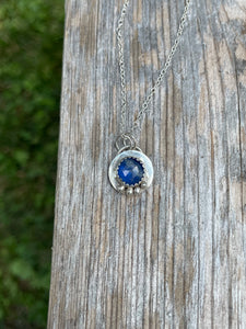Blue kyanite necklace