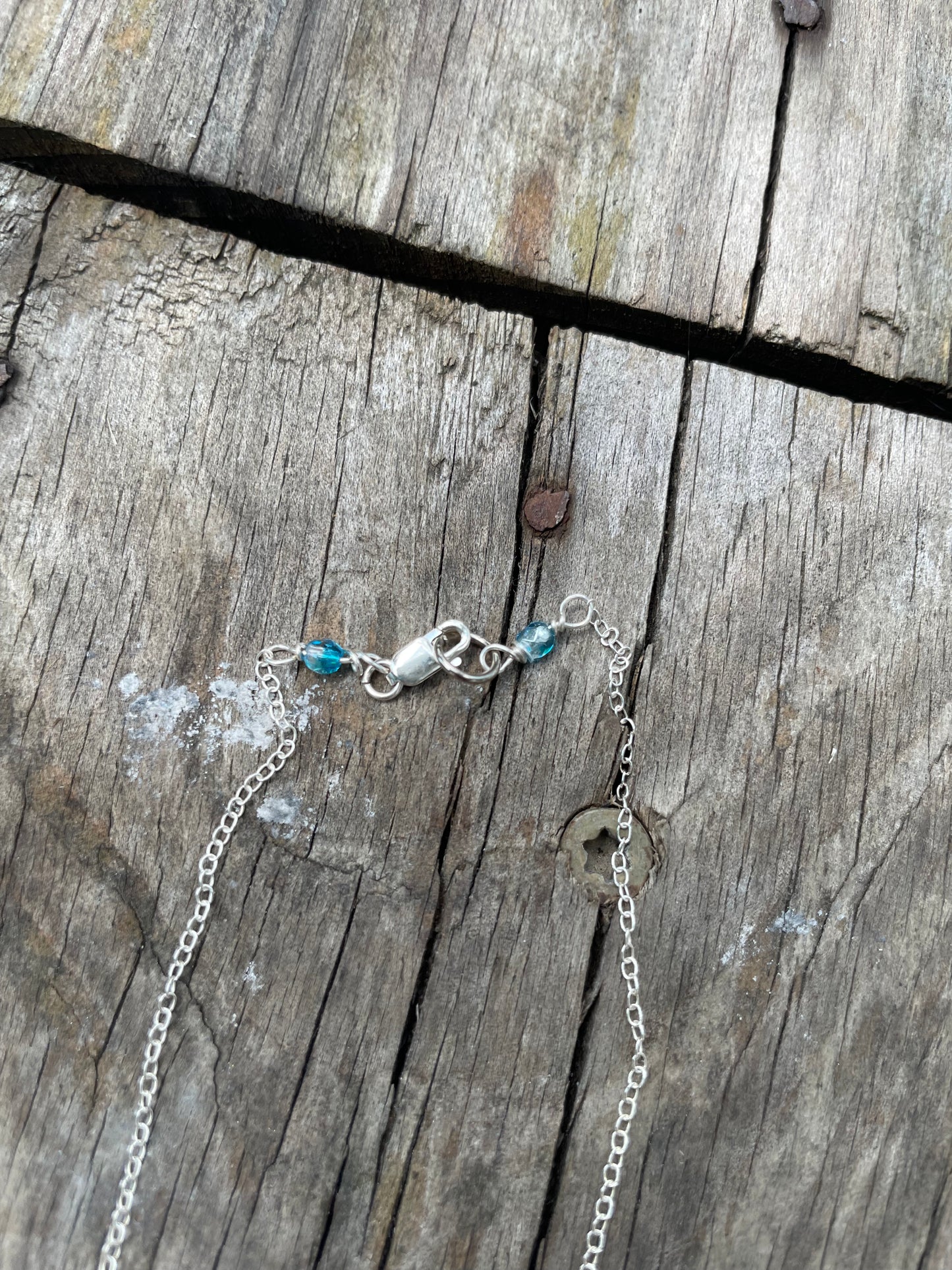 Blue kyanite necklace