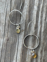 Load image into Gallery viewer, Citrine beaded hoops
