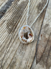 Load image into Gallery viewer, Oco geode bezel set necklace
