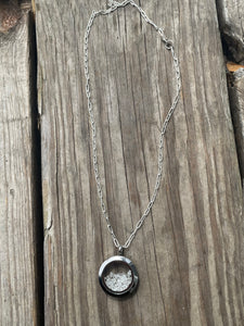 Herkimer diamond locket