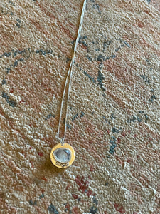 Blue flash moonstone necklace