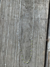 Load image into Gallery viewer, Beaded green paperclip chain necklace
