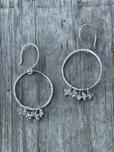 Load image into Gallery viewer, Herkimer diamond hoops
