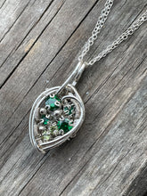 Load image into Gallery viewer, Faceted wire wrapped pendant
