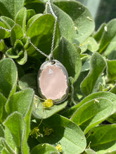 Load image into Gallery viewer, Faceted Rose Quartz Hand Forged Pendant
