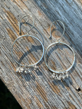 Load image into Gallery viewer, Herkimer diamond hoops
