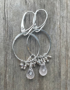 Rose Quartz Sterling Silver earrings