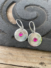 Load image into Gallery viewer, Pink sapphire medallion earrings
