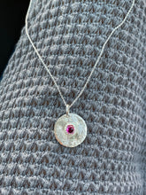 Load image into Gallery viewer, Pink sapphire medallion necklace
