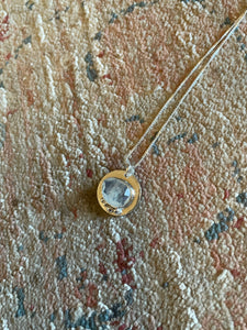 Blue flash moonstone necklace
