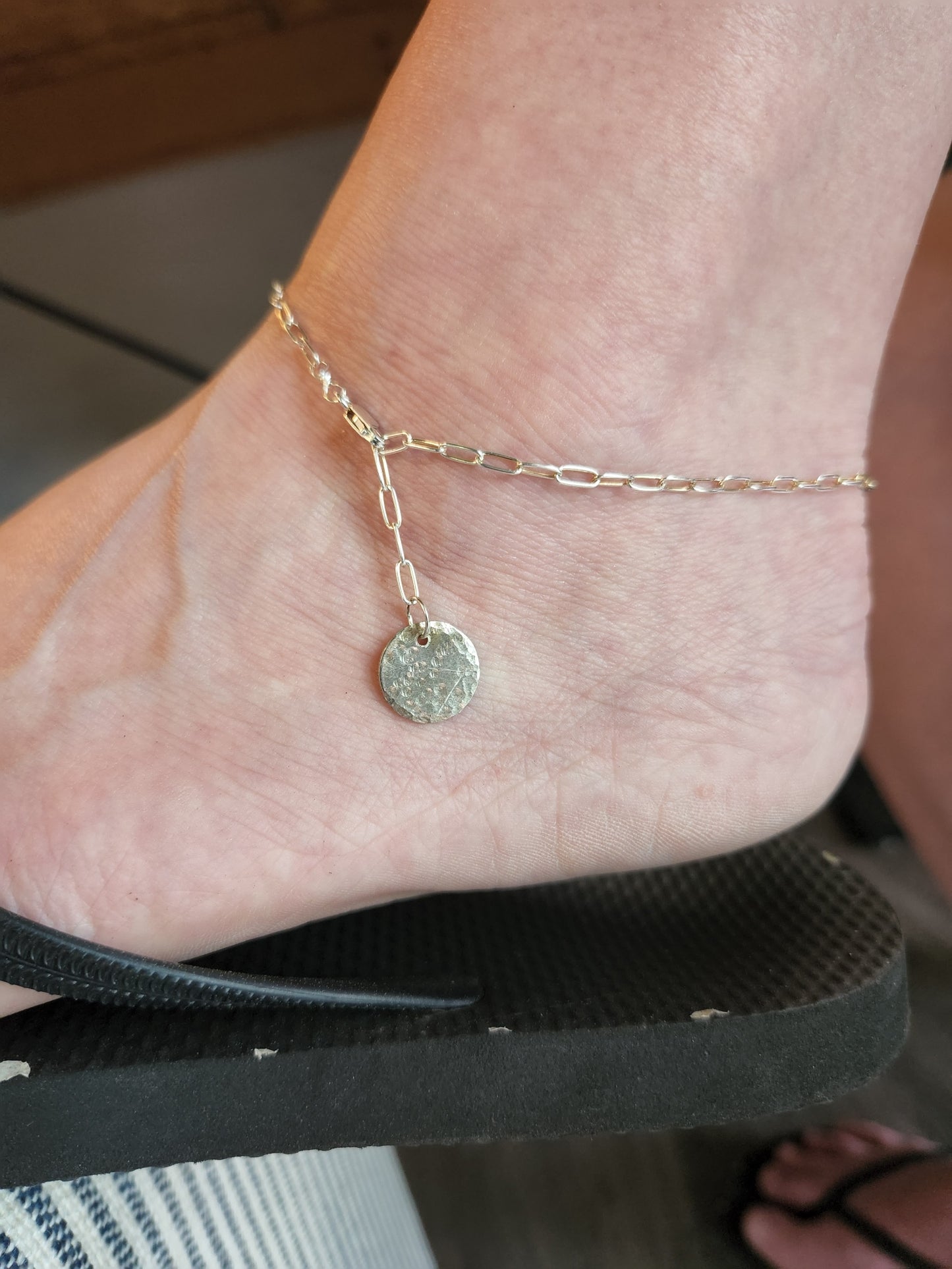 Paperclip anklet