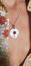 Load image into Gallery viewer, Pink sapphire medallion necklace
