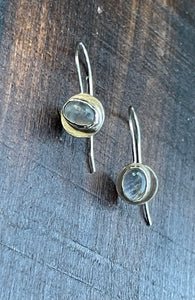 Moonstone threader earrings