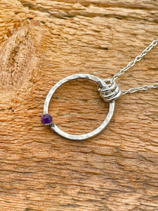 African Amethyst Sterling Necklace
