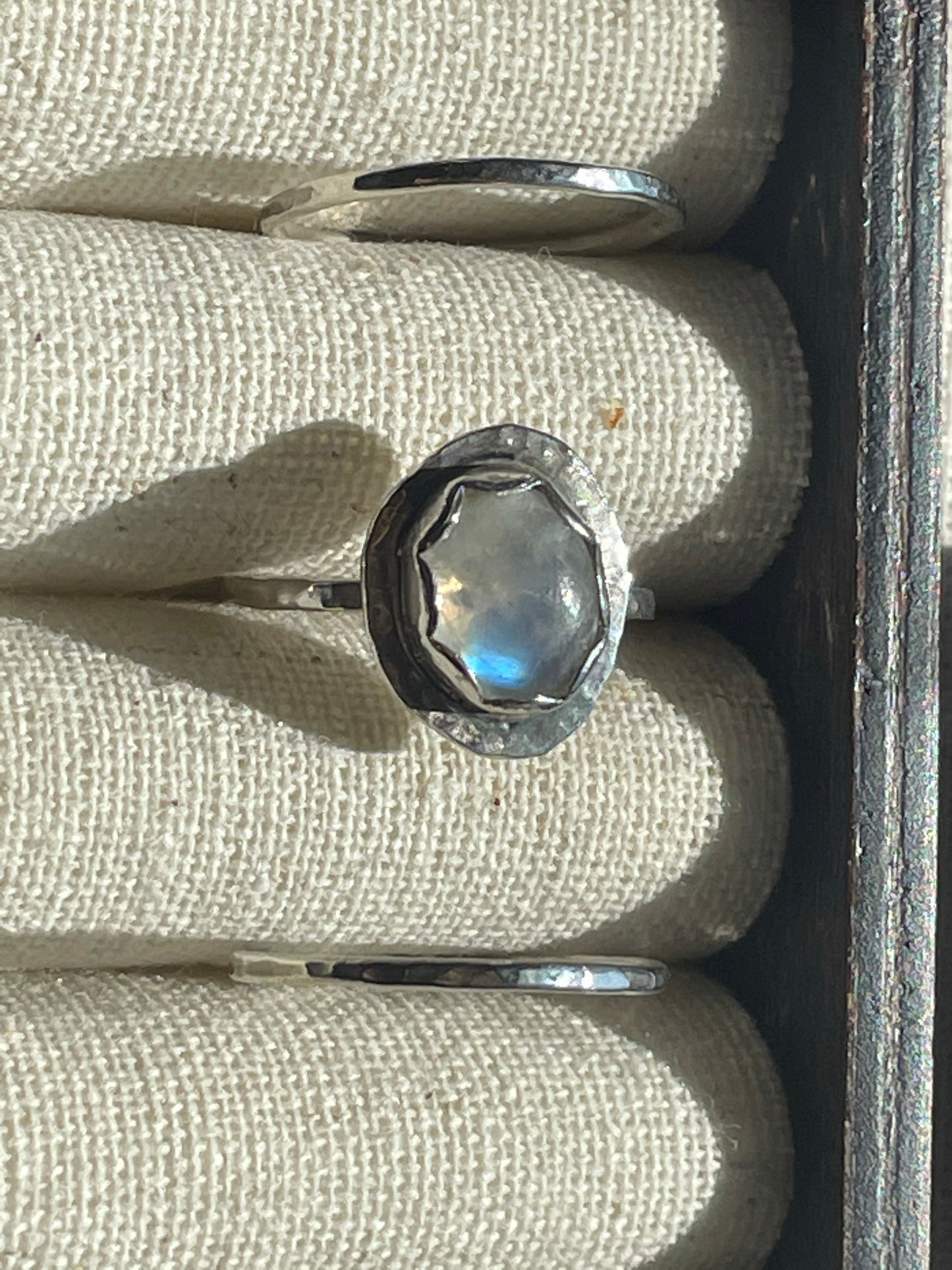 Rainbow Moonstone Sterling ring