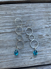 Load image into Gallery viewer, Teal together hoops
