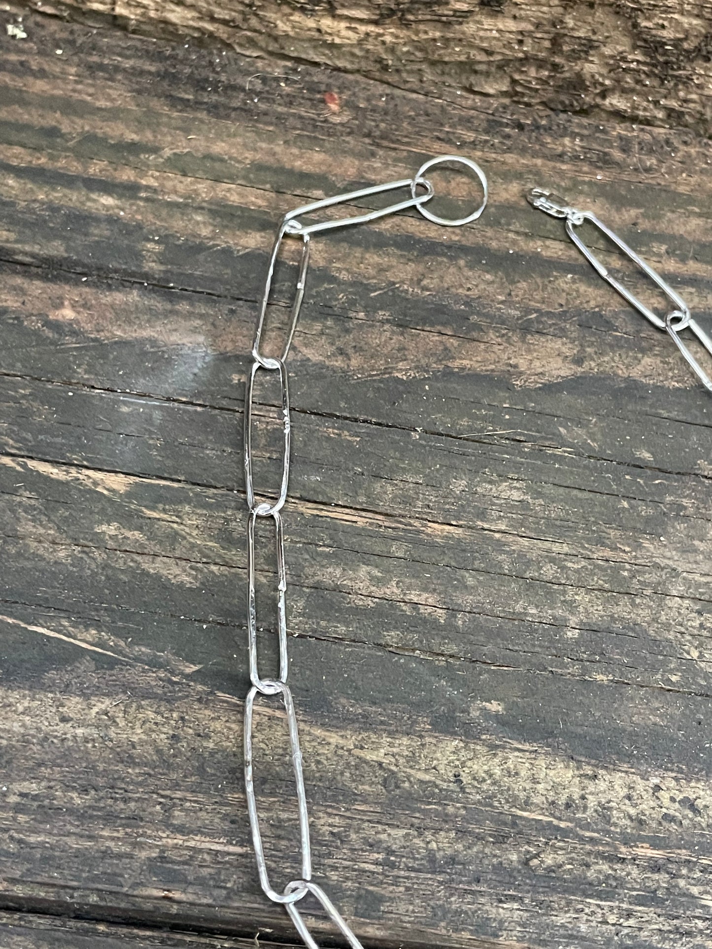 17” sterling silver paperclip chain