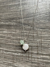 Load image into Gallery viewer, Aquamarine and coin pearl necklace
