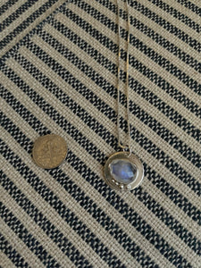 Blue flash moonstone necklace