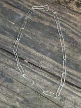 Load image into Gallery viewer, 17” sterling silver paperclip chain

