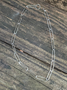 17” sterling silver paperclip chain