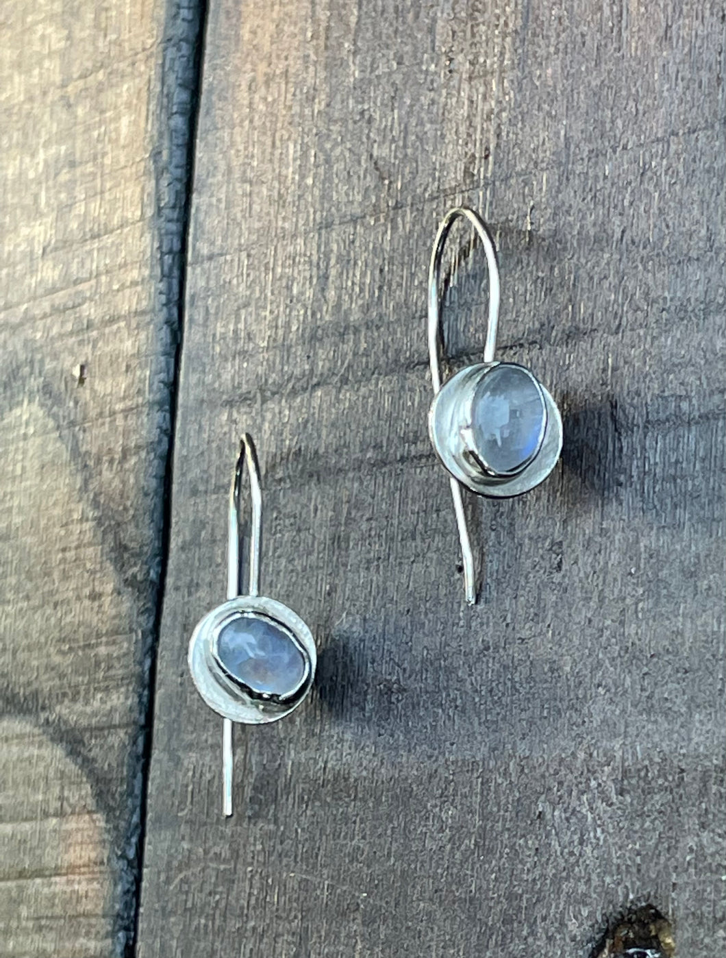 Moonstone threader earrings