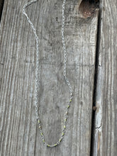 Load image into Gallery viewer, Beaded green paperclip chain necklace
