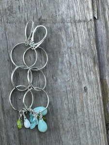 Triple circle beachy earrings